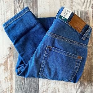 ROXY mid rise skinny denim jeans size 25 button down